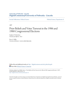 Prior Beliefs and Voter Turnout in the 1986 and 1988 Congressional