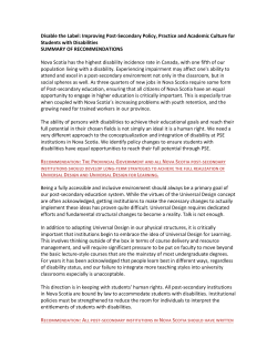 summary of recommendations