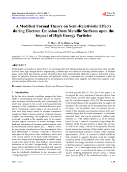 A Modified Formal Theory on Semi-Relativistic Effects during