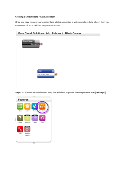 Creating a Switchboard / Auto Attendant Once you have chosen