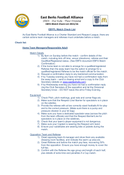 EBFA Match Check List 2015/16 - East Berks Football Alliance