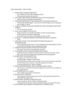 COM 2400 EXAM 1 STUDY GUIDE