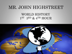 mr. john highstreet - Algonac Community Schools