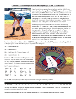 Crabtree is selected to participate in Georgia Dugout Club All State