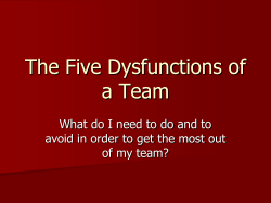 The Five Dysfunctions of a Team