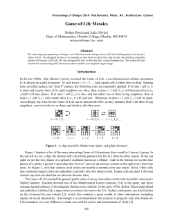 Game-of-Life Mosaics - The Bridges Archive