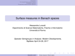 Surface measures in Banach spaces