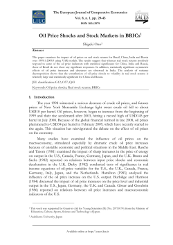 Oil Price Shocks and Stock Markets in BRICs1