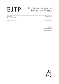 ejtp electronic journal of theoretical physics