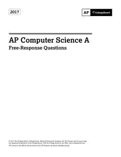 AP Computer Science A 2017 Free