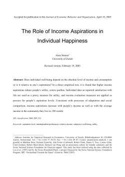 The Role of Income Aspirations in Individual Happiness