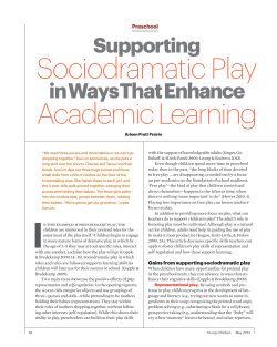 Sociodramatic Play Academic Learning