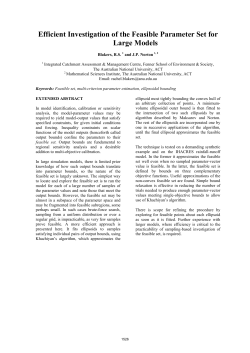 Efficient Investigation of the Feasible Parameter Set for
