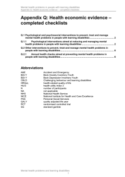NICE Guideline Template