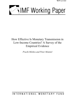 How Effective Is Monetary Transmission in Low-Income