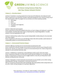Let Green Living Science Help You Get Your Green Schools Points!