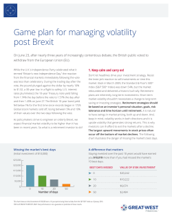 Game plan for managing volatility post Brexit - Great
