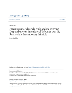 Precautionary Pulp - Berkeley Law Scholarship Repository