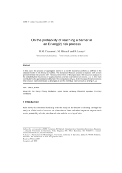 Idescat. SORT. On the probability of reaching a barrier in an Erlang(2)