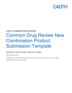 New Combination Product Submission Template