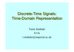 Discrete-Time Signals: Time