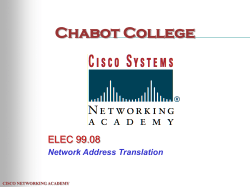 Network Address Translation (NAT)