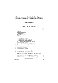 Amendment Regulations 2014 - Commissioner for Better Regulation