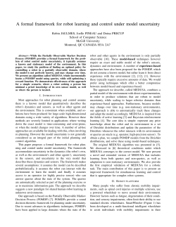 A formal framework for robot learning and control under model
