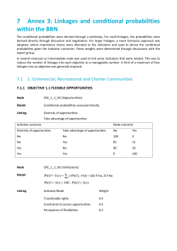 Linkages and conditional probabilities within the BBN [PDF