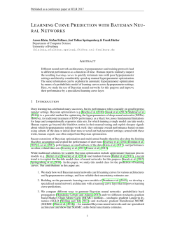 learning curve prediction with bayesian neu- ral