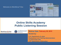 (PPT) Online Skills Academy Public Listening Session
