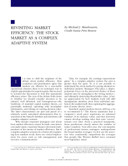 the stock market as a complex adaptive system