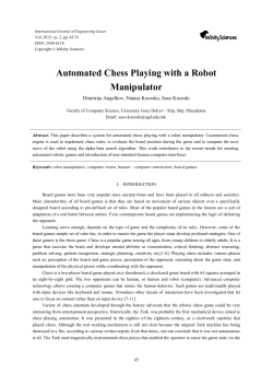 Automated Chess Playing with a Robot Manipulator