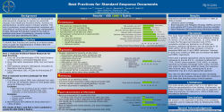 Best Practices for Standard Response Documents