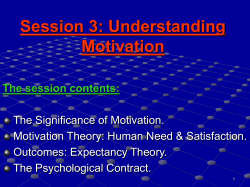 Session 3: understanding motivation
