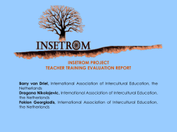 INSETRom Evaluation, Barry van Driel, Fokion Georgiadis