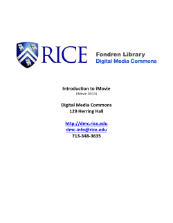 Introduction to iMovie