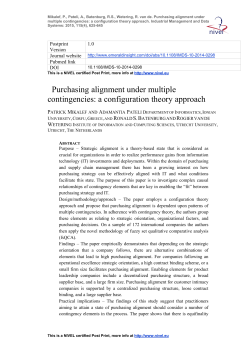 a configuration theory approach.