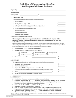 Definition of Compensation, Benefits, And Responsibilities of the