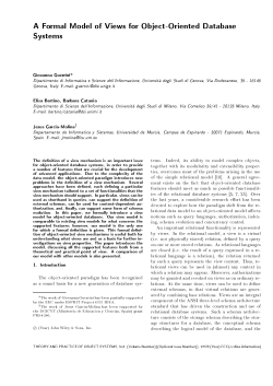 A Formal Model of Views for Object