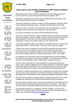 Press Release Template - Australian Koala Foundation