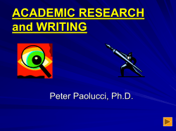 today`s Power Point on research and how to use