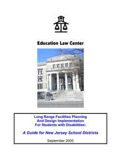 Long Range Facilities Planning and Design Implementation