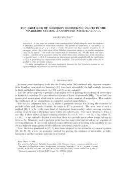 THE EXISTENCE OF SHILNIKOV HOMOCLINIC ORBITS IN