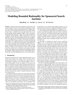 Modeling Bounded Rationality for Sponsored Search Auctions