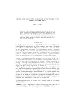 THERE ARE GENUS ONE CURVES OF EVERY