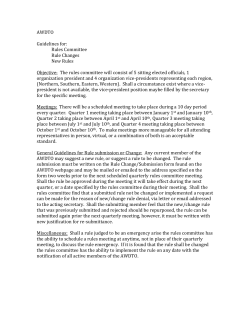 Rule Change - Advanced K9 LLC