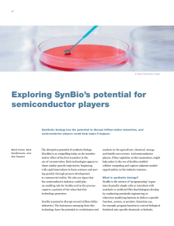 Exploring SynBio`s potential for semiconductor players