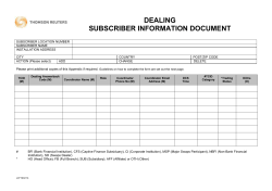 Dealing Subscriber Information Document