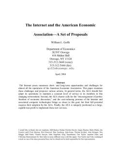 The Internet and the American Economic Association&mdash;A